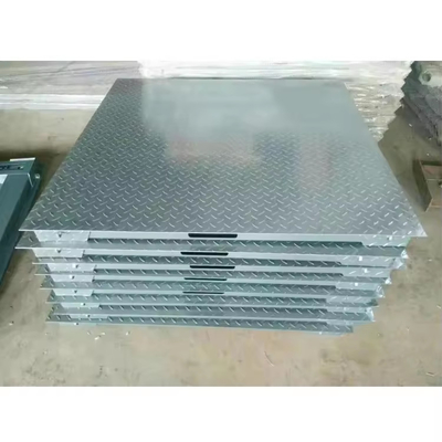 AC/DC vloerschaal met grijs/geel platform 1,5 m*1,5 m/5000 kg capaciteit