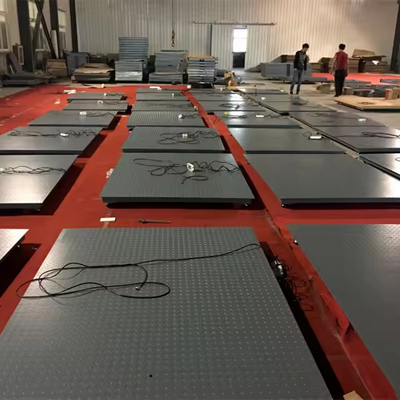 AC/DC vloerschaal met grijs/geel platform 1,5 m*1,5 m/5000 kg capaciteit